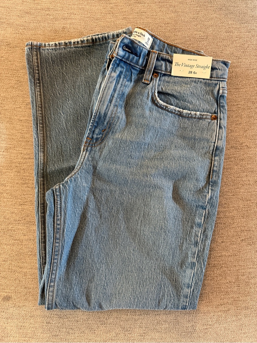 Abercrombie & Fitch Women’s Straight Leg Jeans - Light Blue